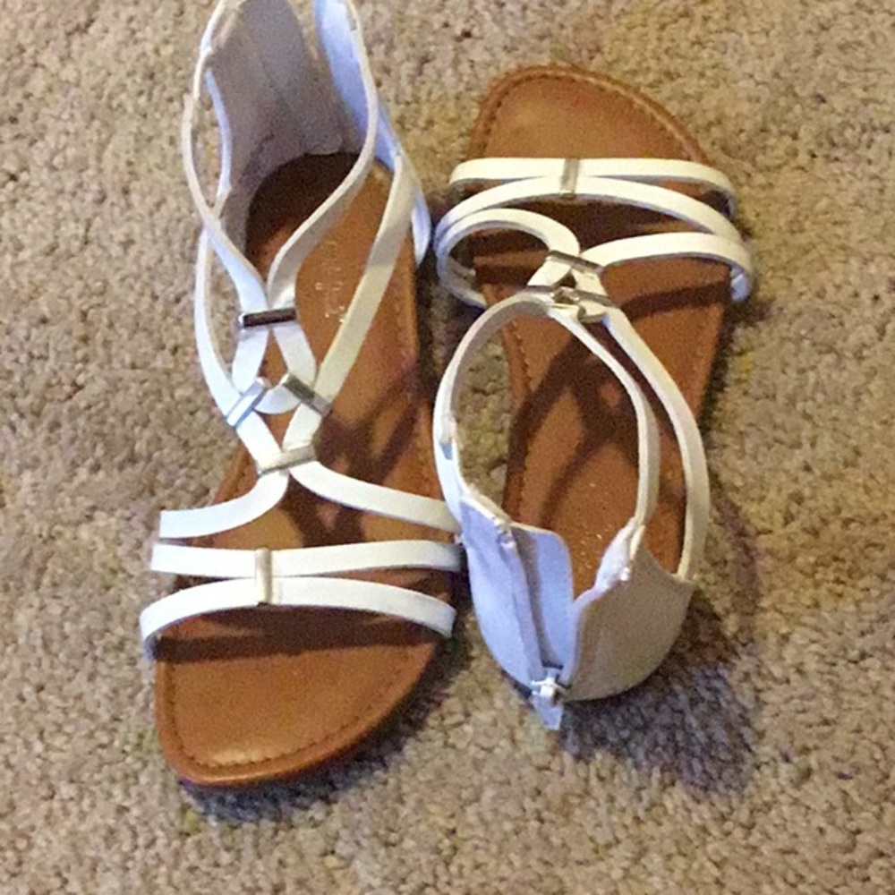 White sandals